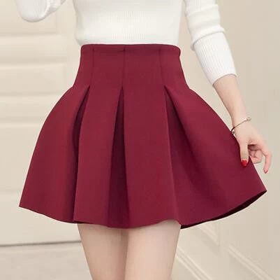 High Waist Women Skater Skirt Spring AutumnJoker Black Wine Red Purple Skirts Womens Saia Korean Style Ball Gown Faldas - Image 3