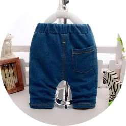 Classic Fashion Solid Color Cotton Pocket Denim Trousers High Quality Assurance