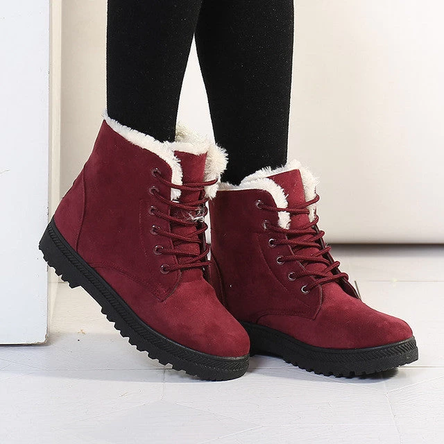 Women Boots Fashion Snow Shoes Women Winter Boots Warm Fur Ankle Boots For Women Winter Shoes - Image 2