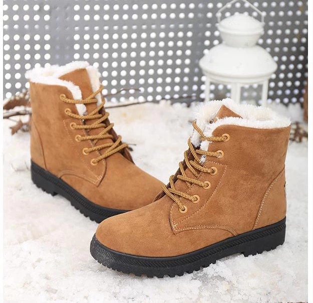 Women Boots Fashion Snow Shoes Women Winter Boots Warm Fur Ankle Boots For Women Winter Shoes - Image 9