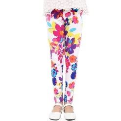 Baby Kids Childrens Printing Flower Toddler Classic Leggings Girls Pants Girls Legging 2-14Ybaby Girl Leggings