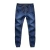 Mens Denim Jeans Men Drawstring Slim Fit Denim Joggers Mens Joggers Jeans Pant Men Stretch Elastic Jean Pencil Pants Casual