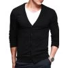Knit Male The Men's Cultivate One's Morality Cotton Cardigan Leisure Fashion Men's Wear Thin Sweater Big Yard