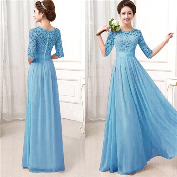 Women Long Sexy Evening Party Ball Prom Gown Formal Dresses - Image 4
