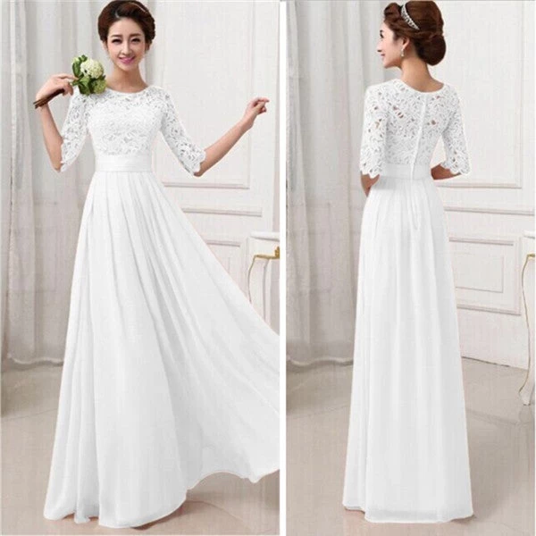 Women Long Sexy Evening Party Ball Prom Gown Formal Dresses - Image 7