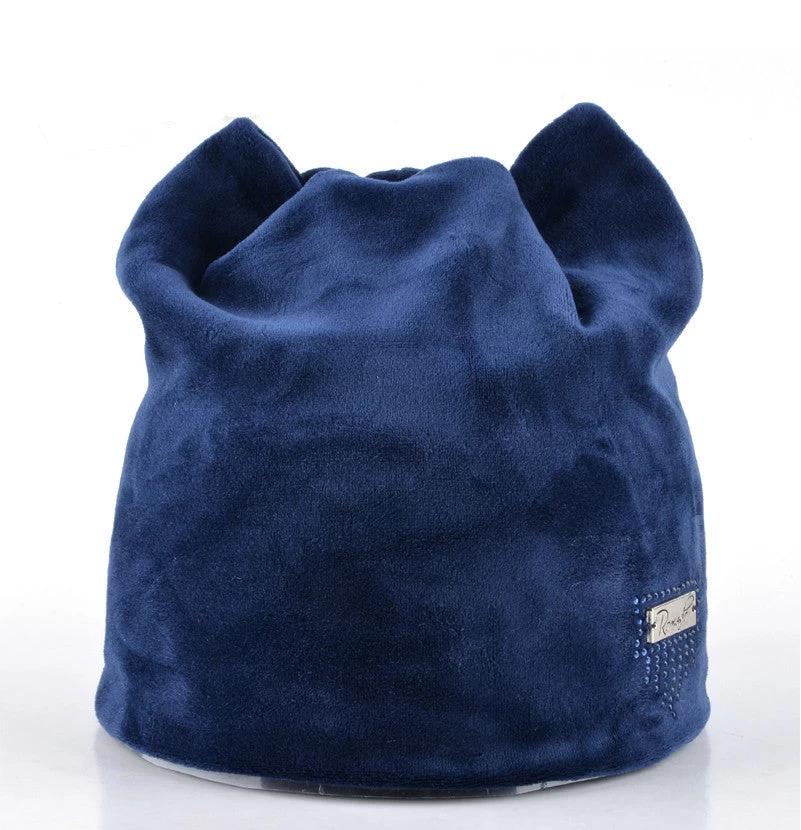 Winter Hats For Woman Beanies Flannel Cute Hat Girl Autumn Beanie Caps Warmer Bonnet Ladies Casual Cap