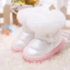 Fashion Kids Children's Shoes Shiny Fur Warm Winter Boots Snow Boost Baby Shoes Girls Cotton Padded Toddler Baby's