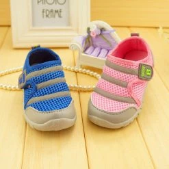 Boys Girls Shoes Blue Pink Color For Kids, Breathable Running Children Sneakers Air Mesh Casual Kids Shoes For Boys Girls
