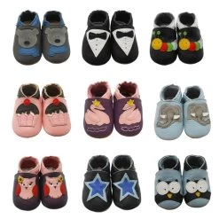 Sayoyo Fashion Cow Leather Baby Moccasins Soft Soled Baby Boy Shoes Girl Born Infant Crib Shoes First Walkers