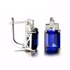 11ct Luxury Ocean Blue Sapphire Clip Earrings Sterling Earrings Fine Jewelry Fashion Jewelry