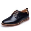 Leather Casual Men Shoes Fashion Men Flats Round Toe Comfortable Office Men Dress Shoes